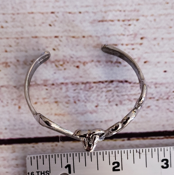 Silver tone cobra / asp bracelet - Picture 3 of 4